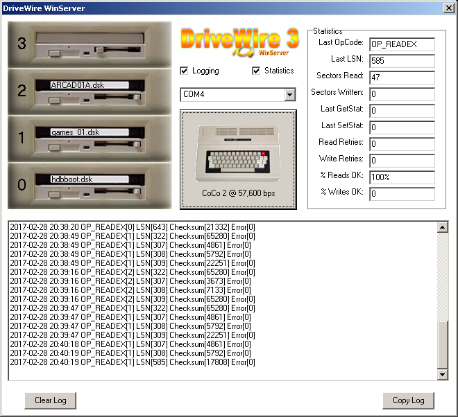 DriveWire 3 configuration
