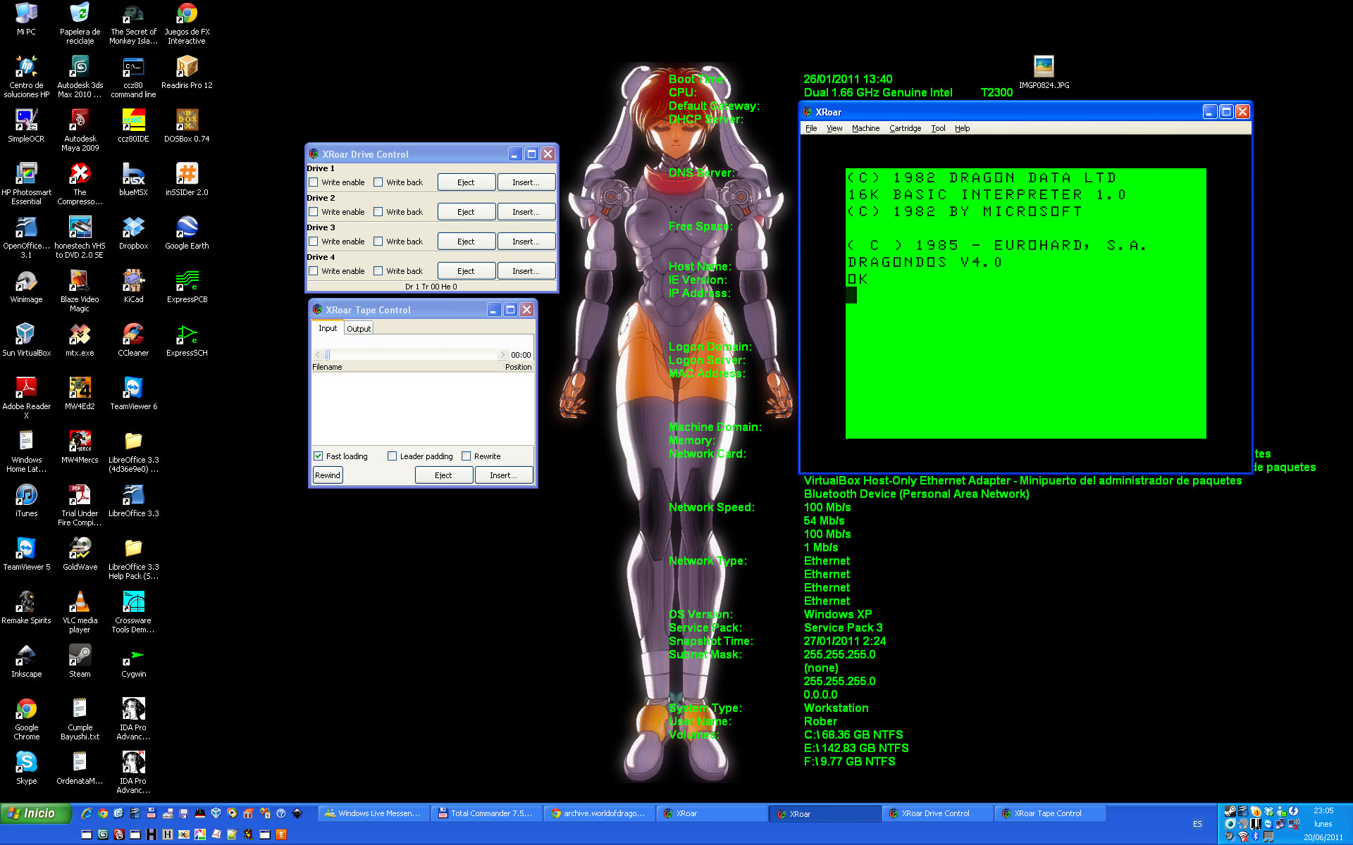 XRoar Roars in XP XD