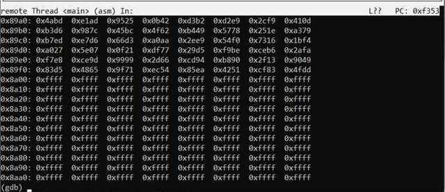 01-After changing SAM registers value from 35h to 45h. Memory white colour from 8A00 on.jpg